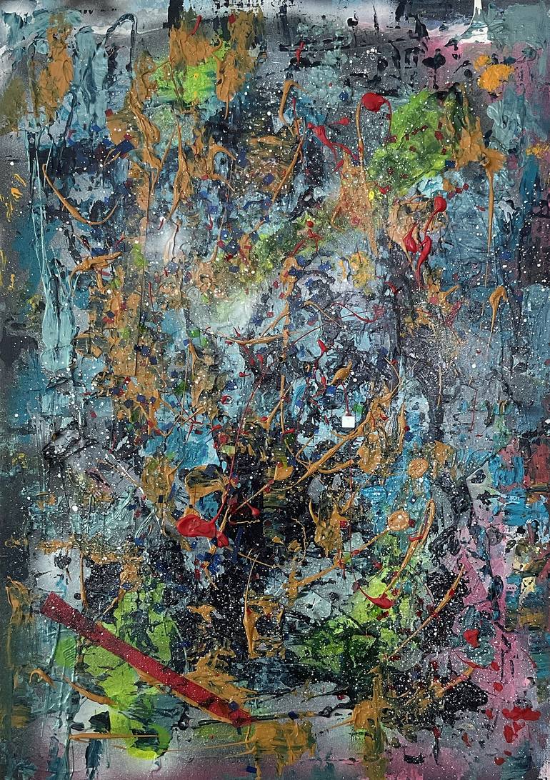 Original Abstract Expressionism Abstract Painting by meltem gülmez