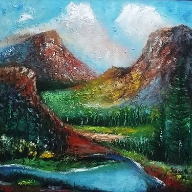 Print of Fine Art Landscape Paintings by Gunay Mirzayeva