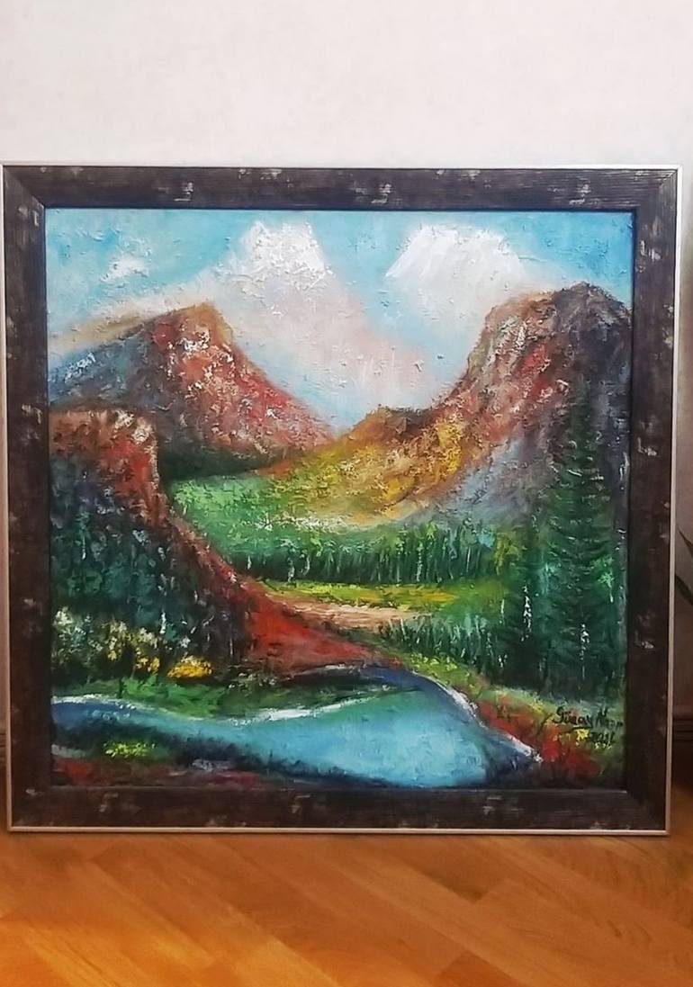 Original Landscape Painting by Gunay Mirzayeva