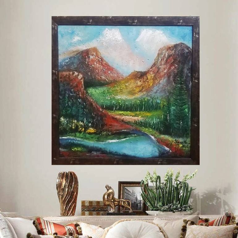 Original Landscape Painting by Gunay Mirzayeva