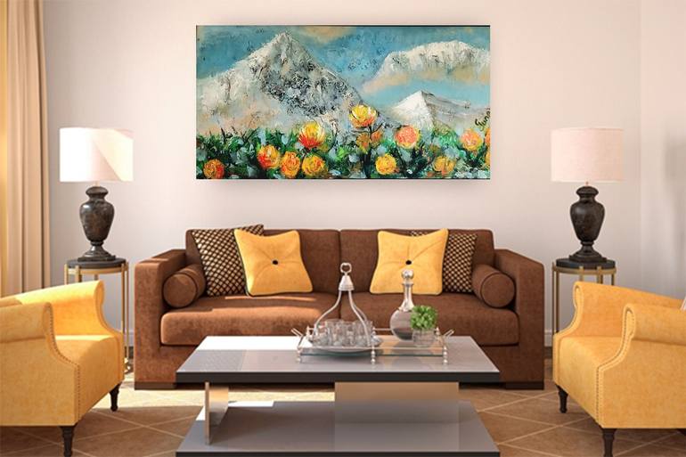 Original Contemporary Landscape Painting by Gunay Mirzayeva