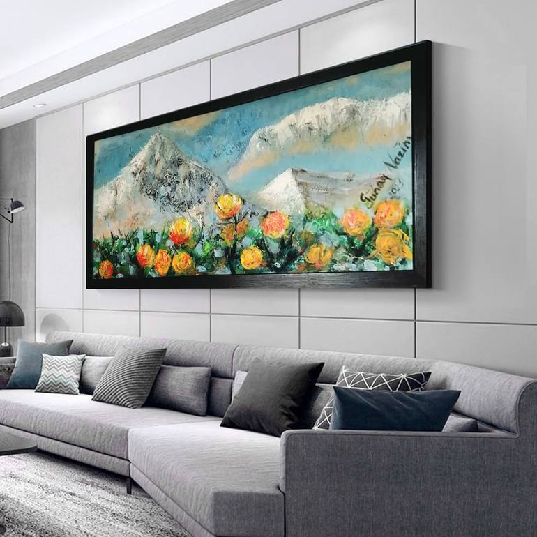 Original Contemporary Landscape Painting by Gunay Mirzayeva