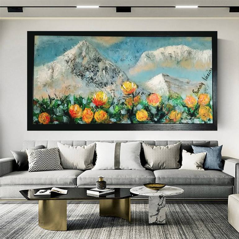 Original Contemporary Landscape Painting by Gunay Mirzayeva