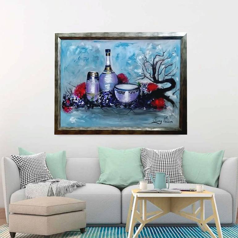 Original Impressionism Food & Drink Painting by Gunay Mirzayeva