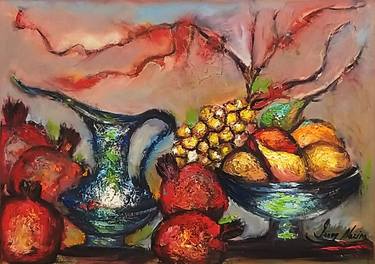 Original Still Life Paintings by Gunay Mirzayeva