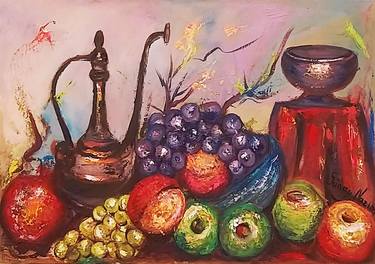 Original Fine Art Still Life Paintings by Gunay Mirzayeva