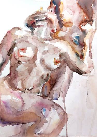 Original Abstract Erotic Paintings by Mariya Tishevskaya