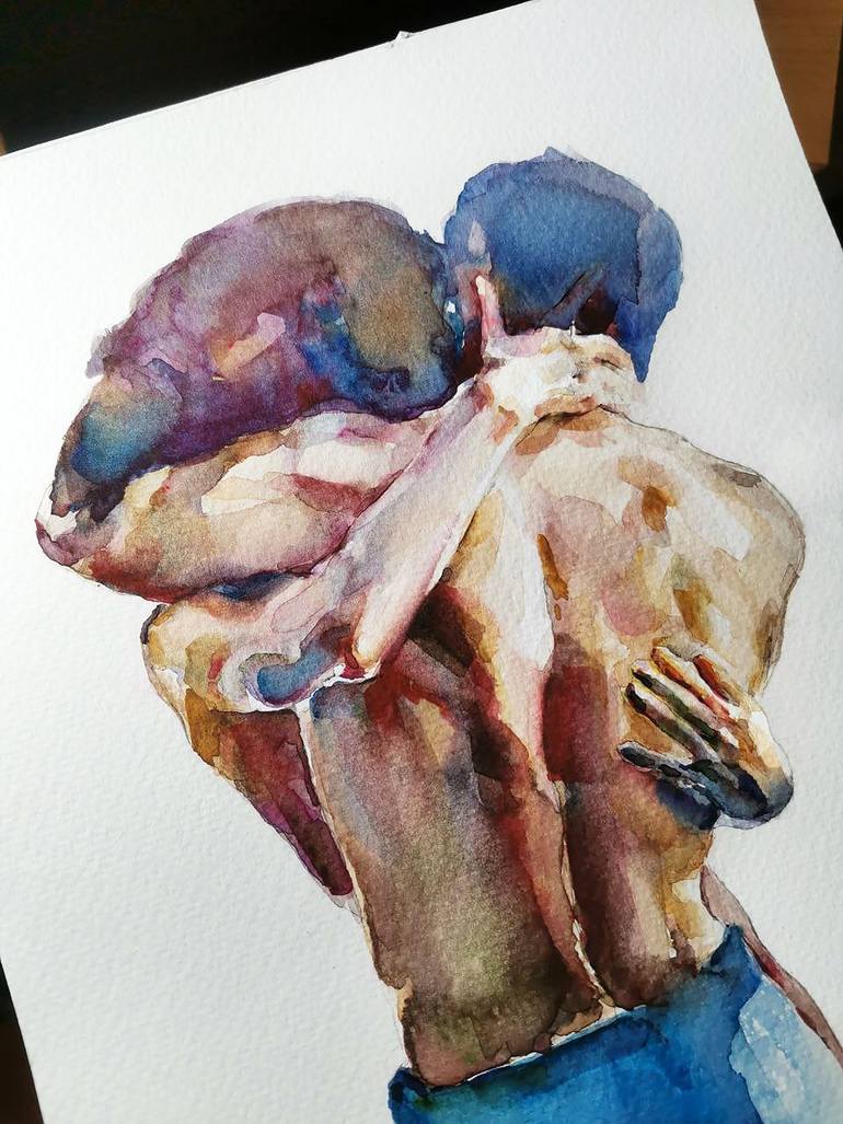 Original Figurative Love Painting by Mariya Tishevskaya