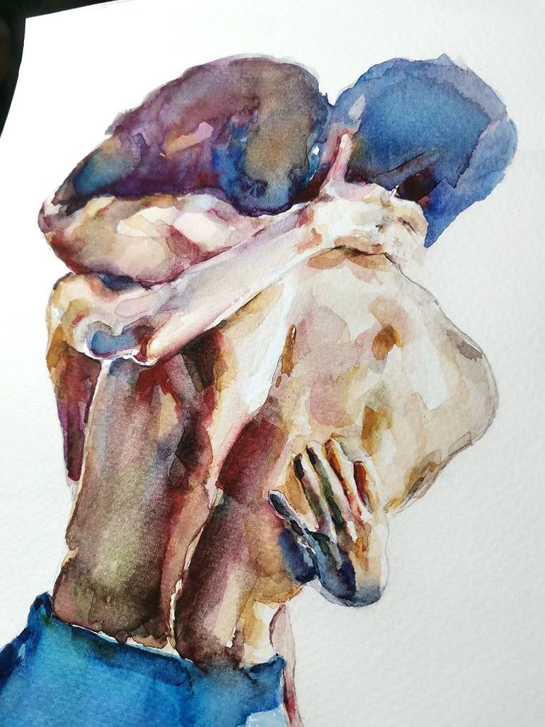 Original Figurative Love Painting by Mariya Tishevskaya