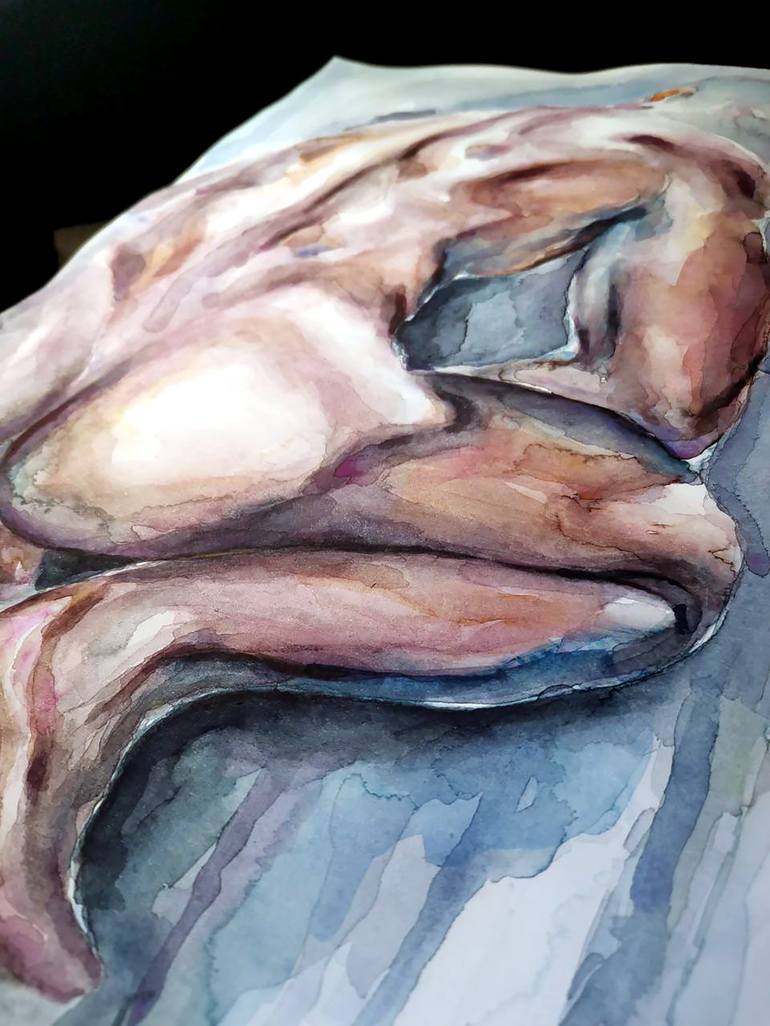 Original Abstract Expressionism Erotic Painting by Mariya Tishevskaya