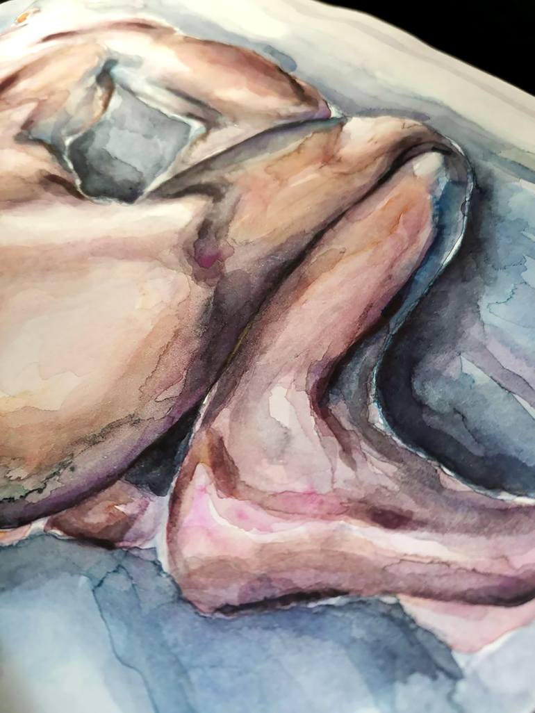Original Abstract Expressionism Erotic Painting by Mariya Tishevskaya