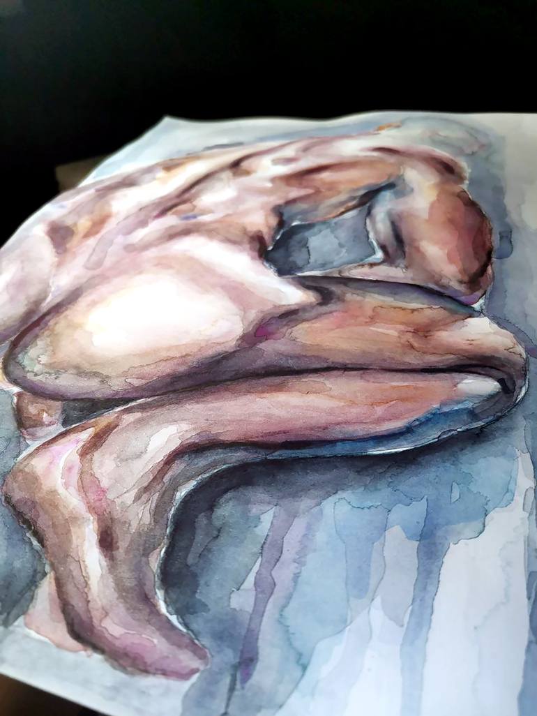 Original Abstract Expressionism Erotic Painting by Mariya Tishevskaya