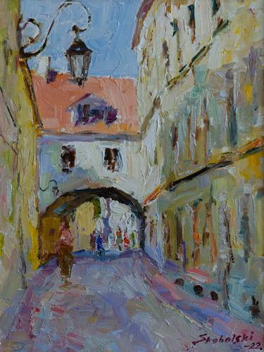 Original Impressionism Cities Paintings by Mikołaj Skobelski