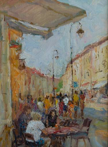 Original Impressionism Cities Paintings by Mikołaj Skobelski