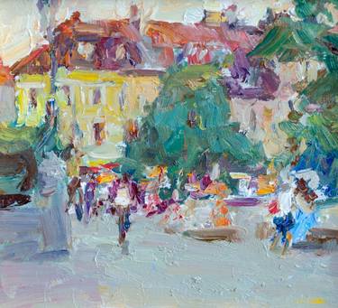 Original Impressionism Cities Paintings by Mikołaj Skobelski