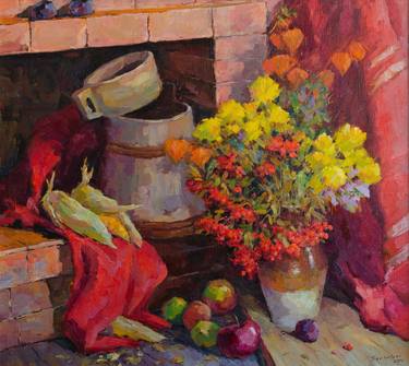 Original Impressionism Still Life Painting by Mikołaj Skobelski