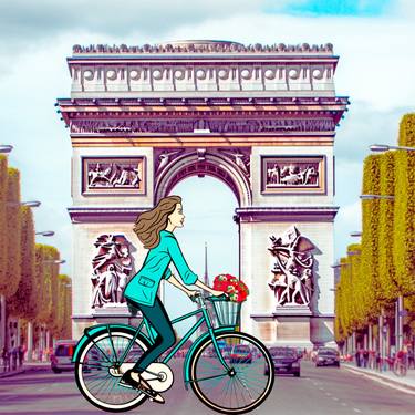 Biking in Paris thumb