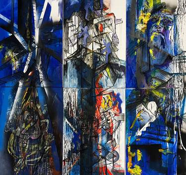 Original Abstract Expressionism People Paintings by Ioana Teodora Klein