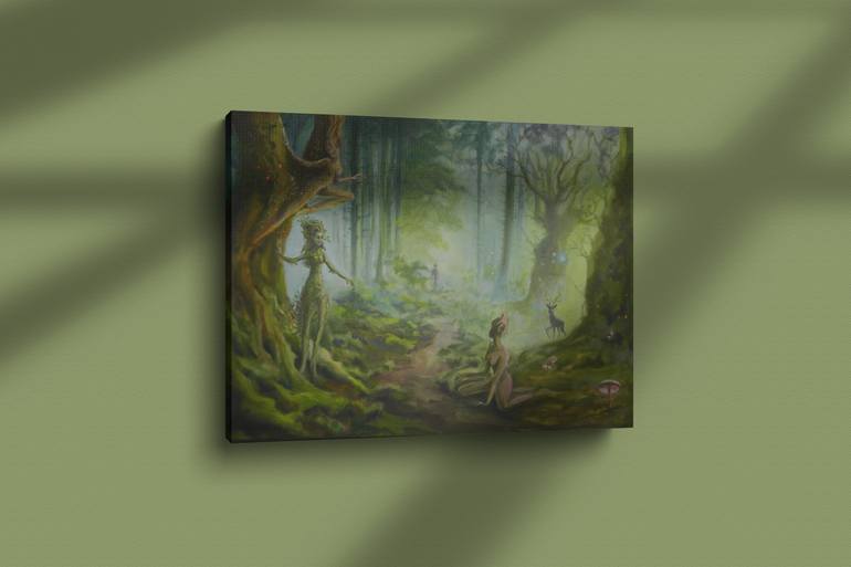 Original Surrealism Fantasy Painting by Olena Dolhova