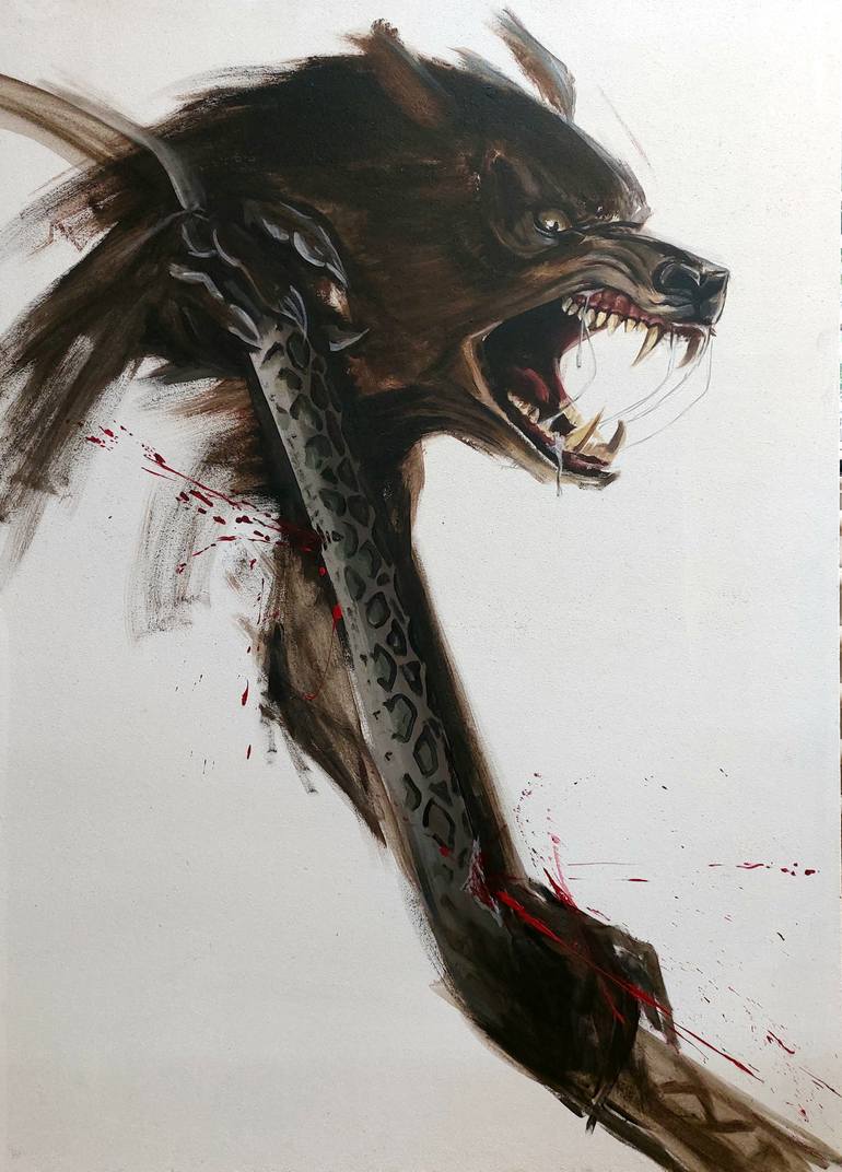 Original Contemporary Fantasy Painting by Elina Hettich