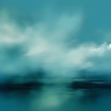 Print of Abstract Seascape Digital by Murti Jung