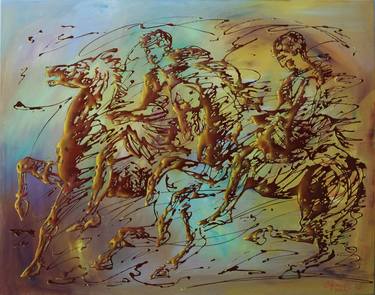 Original Abstract Horse Paintings by Konstantinos Efimidis