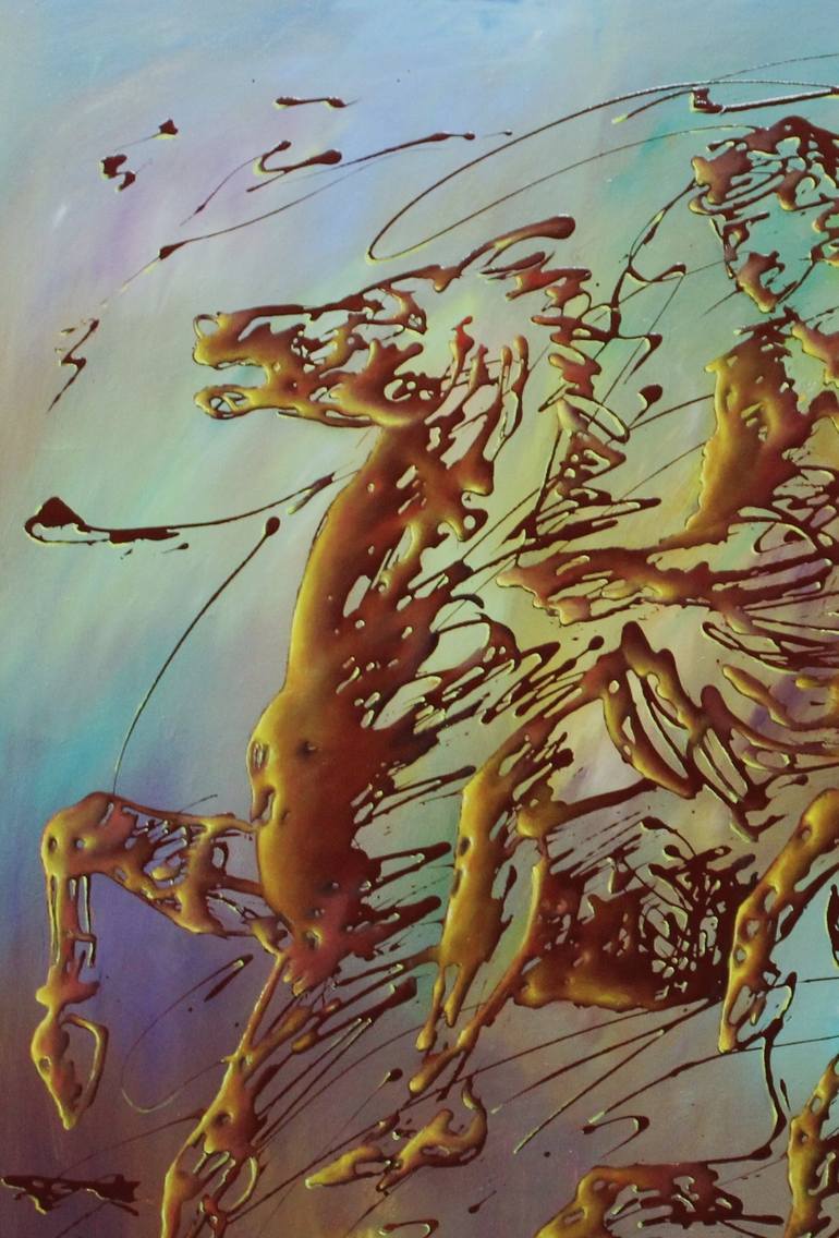 Original Abstract Horse Painting by Konstantinos Efimidis