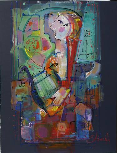 Original Abstract Expressionism Women Paintings by Konstantinos Efimidis