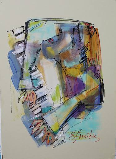Original Abstract Expressionism Music Paintings by Konstantinos Efimidis