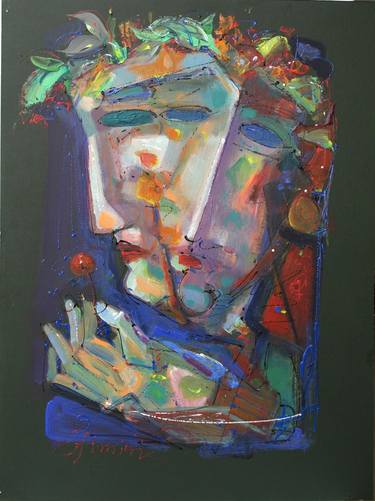 Original Abstract Expressionism Men Paintings by Konstantinos Efimidis