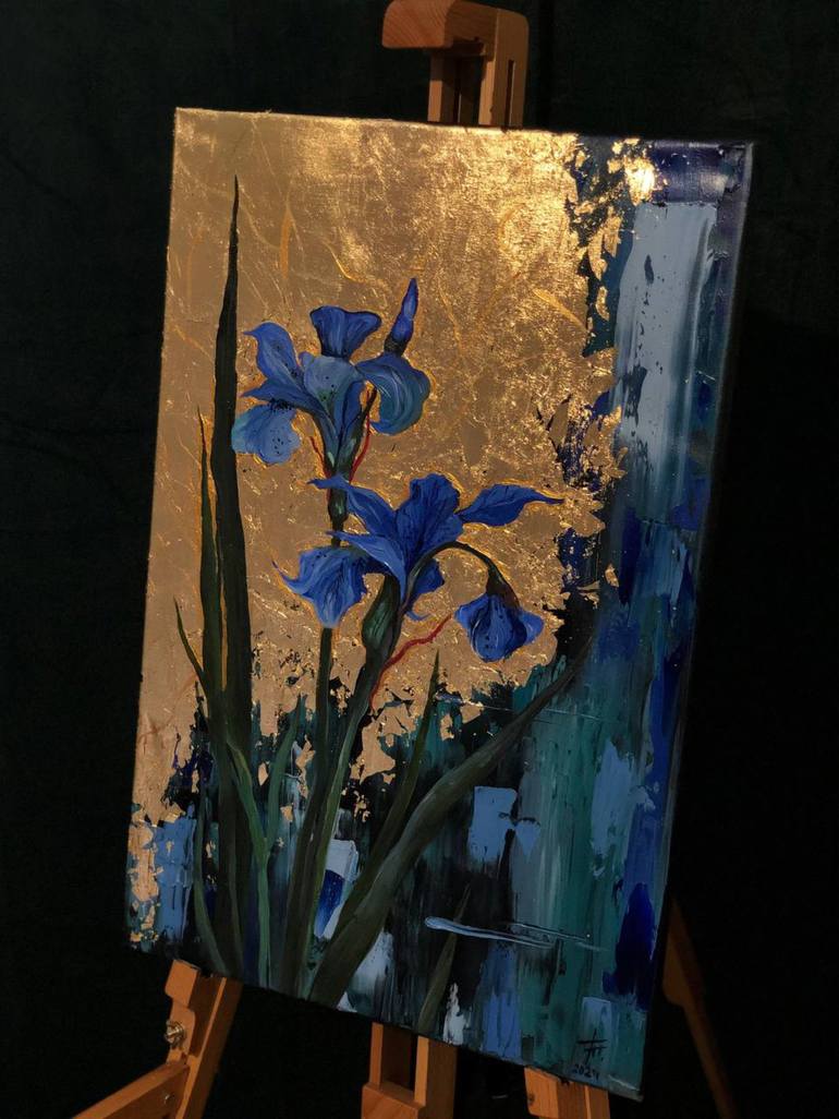 Original Contemporary Floral Painting by Olha Bozhko
