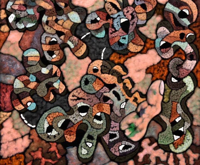Original Contemporary Abstract Painting by Kral Lyzer