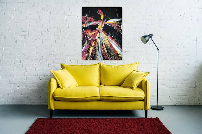 Original Abstract Expressionism Abstract Painting by Jemal Abramova