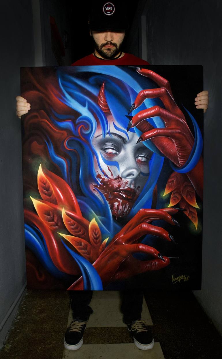 Original Surrealism Fantasy Painting by Yram Antillano