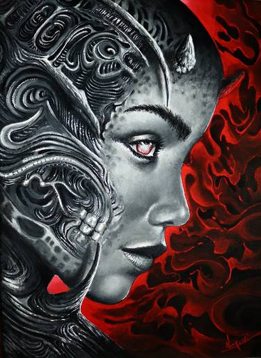 Original Surrealism Fantasy Painting by Yram Antillano