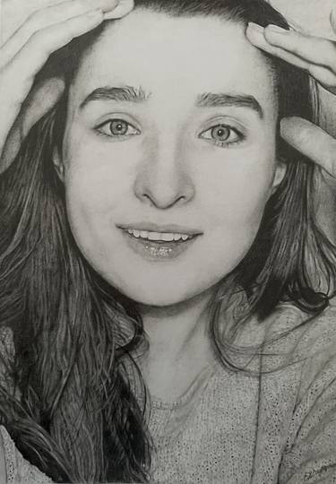 Original Photorealism People Drawings by Olena Zhyhaltsova