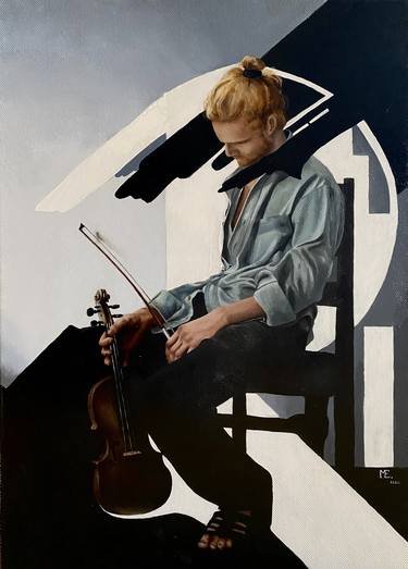 Original Figurative Music Paintings by Elisaveta Mina