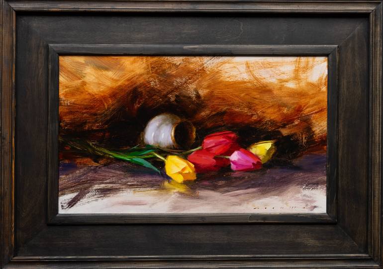 Original Realism Floral Painting by Rostyslav Malysh