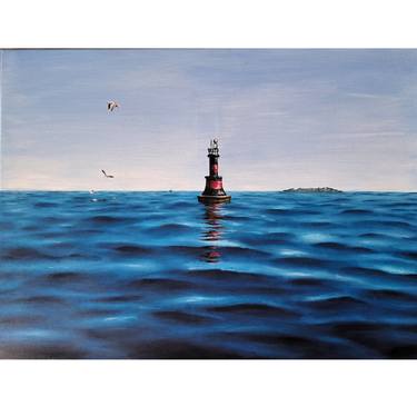 Original Photorealism Seascape Painting by Karolina Kamińska