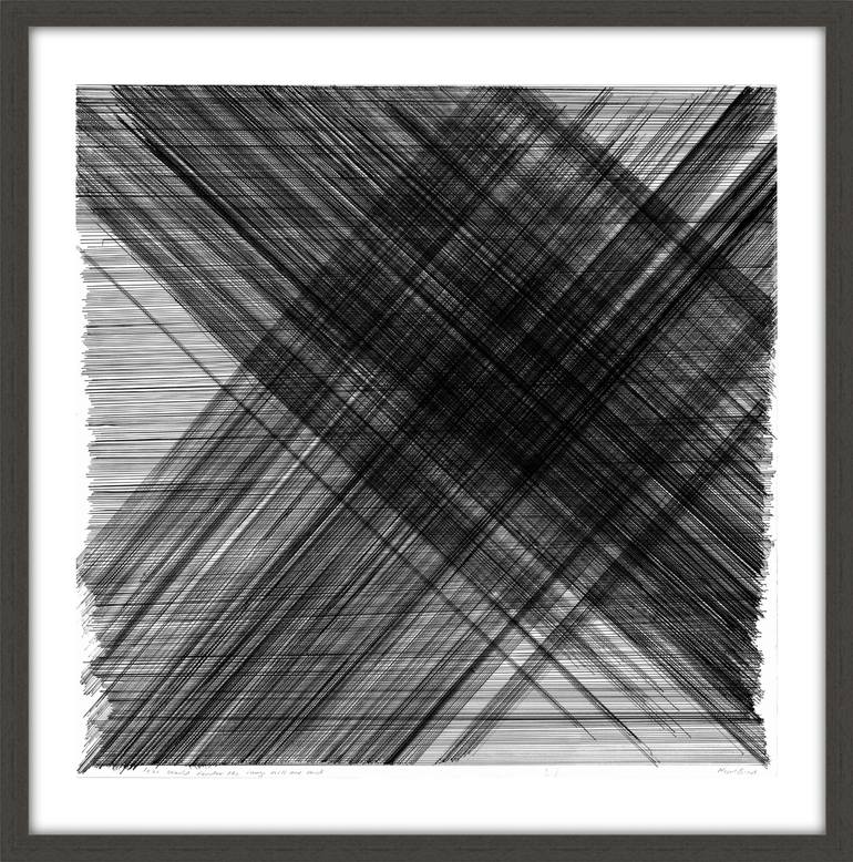 Original Black & White Abstract Drawing by Nigel Bird