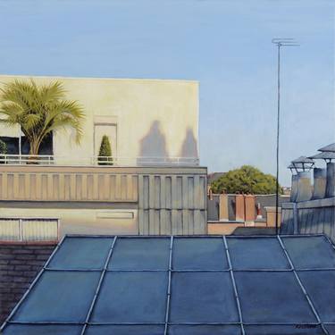 Original Figurative Cities Paintings by Amanda Rackowe