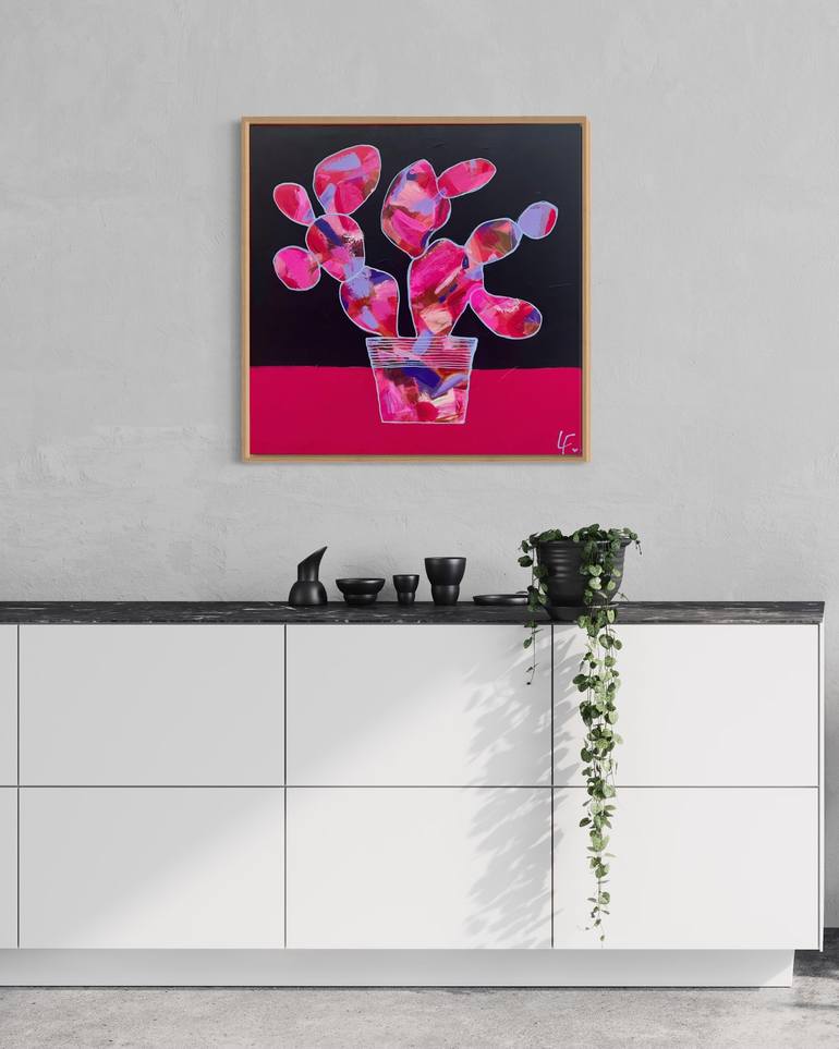 Original Abstract Floral Painting by Lindy Farley