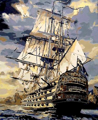 Print of Ship Paintings by Heart Canvas