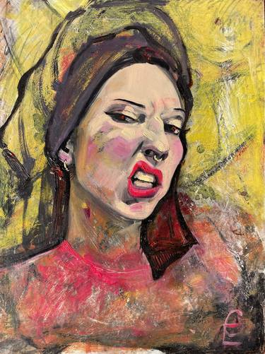 Original Abstract Expressionism Women Paintings by Katerina Skladanovska