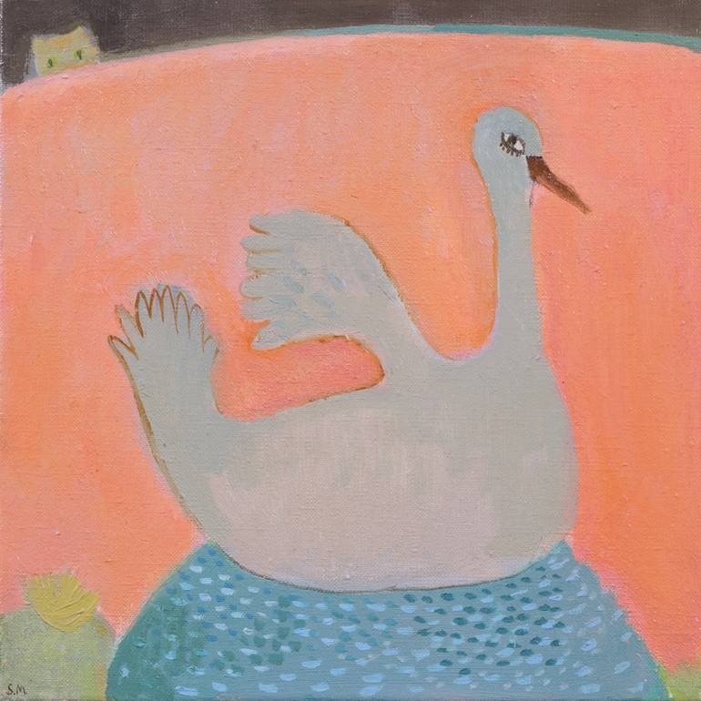 Original Conceptual Love Painting by Sasha Makarska