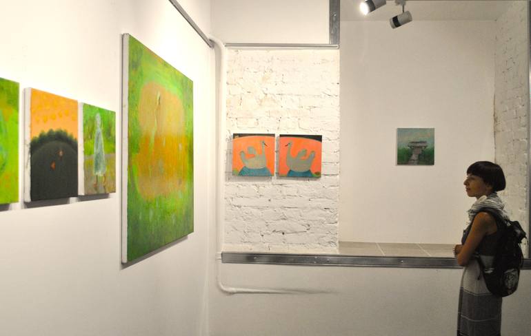 Original Conceptual Love Painting by Sasha Makarska