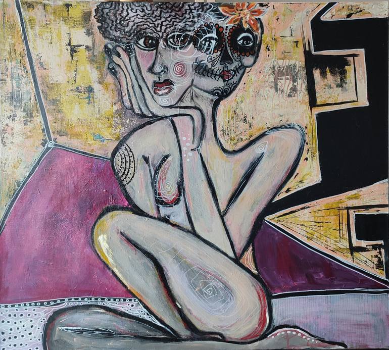 Original Figurative Abstract Painting by Rana Siba