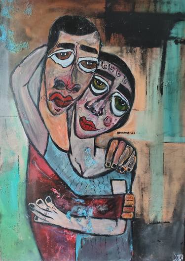 Original Figurative Love Paintings by Rana Siba