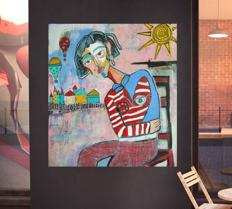 Original Figurative Men Painting by Rana Siba