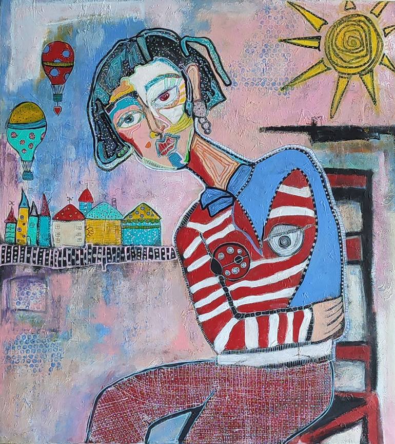 Original Figurative Men Painting by Rana Siba